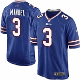 Nike Men & Women & Youth Bills #3 Manuel Blue Team Color Game Jersey,baseball caps,new era cap wholesale,wholesale hats